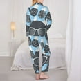 thumbnail image 5 of Disketp Pajamas Set Long Sleeve Sleepwear Womens Button Down Nightwear Pj Sets-Black Head Woman, 5 of 9