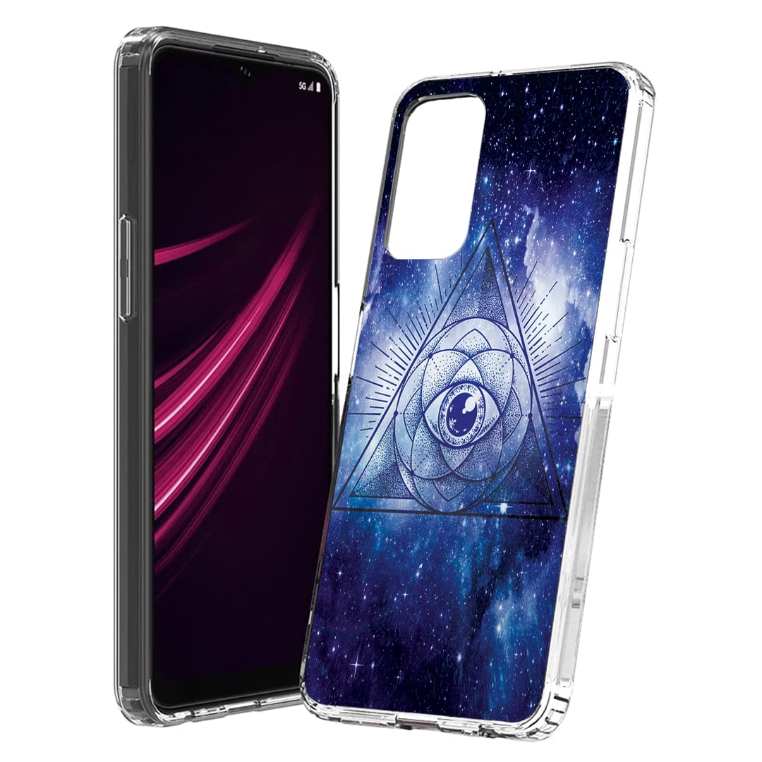 Capsule Case Compatible with T-Mobile Revvl V+ 5G [Cute Fusion Hybrid Design Heavy Duty Slim Soft Grip Clear Case Phone Cover] for T-Mobile Revvl V+ 5G 6.82 inch (The Eye)