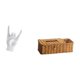 thumbnail image 5 of Caja de pañuelos con forma de escultura de gesto de mano creativa, ideal para decorar el dormitorio, la cocina o el restaurante. Incluye control remot, 5 of 8