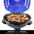 thumbnail image 3 of Techwood Barbecue Électrique 1600 W – Gril Portatif Intérieur/extérieur Sans Fumée avec Conception à Double Couche et Support Amovible, pour 15 Personnes, Parfait pour Condos, Patios et Cours Arrière, 3 of 5