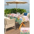 thumbnail image 5 of Outdoor Tablecloths with Umbrella Hole & Zipper, Easter Tulip Tablecloth Rectangle 60x84 Inch, Colorful Flower Spring Butterfly Plant Pink Waterproof Table Cloth, Patio/Pool/Picnic Table Covers, 5 of 8