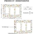 thumbnail image 5 of HPINK-T Flower Wild Flower Decorative Light Switch Cover Switch Plate 3 Rocker Wall Plate Switch Cover Plate for Bathroom Bedroom, 5 of 8