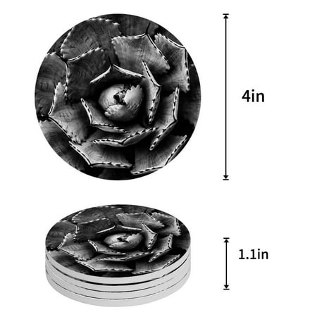 

FMSHPON Merry Christmas Santa Claus Set of 6 Round Coaster for Drinks Absorbent Ceramic Stone Coasters Cup Mat with Cork Base for Home Kitchen Room Coffee Table Bar Decor