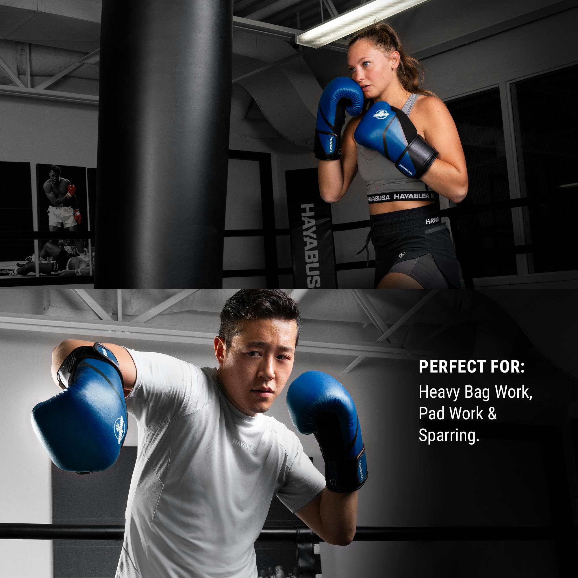 Hayabusa E1 Boxing Gloves for Men and Women - Blue/Black, 12oz
