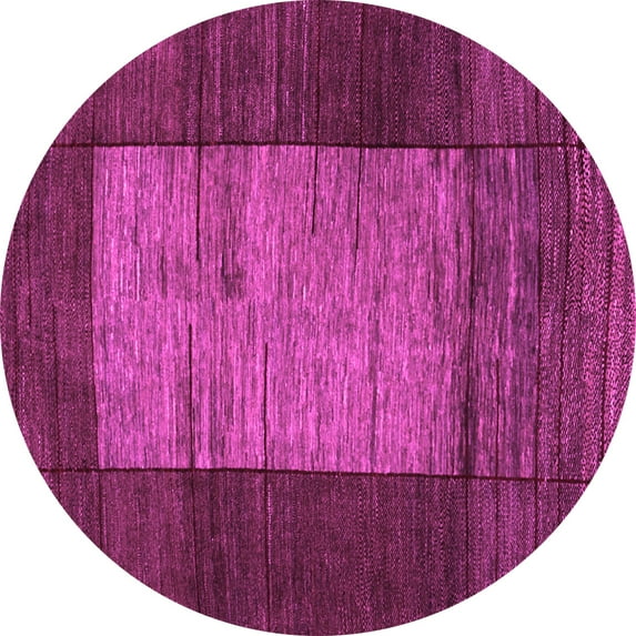Ahgly Company Indoor Round Abstract Pink Contemporary Area Rugs, 3' Round