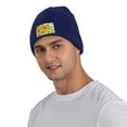 thumbnail image 5 of ZICANCN Spring Blossom Natural Flower Knit Beanie Hat, Winter Cap Soft Warm Classic Hats for Men Women, Navy Blue, 5 of 8