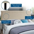 thumbnail image 4 of Camille Queen Upholstered Fabric Headboard - Beige, 4 of 4