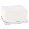 thumbnail image 1 of Cal Mil 3025-55 12 x 20 in. Luxe White Rectangular Riser with Stainless Steel Base - Silver, 1 of 1