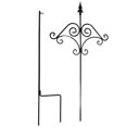thumbnail image 4 of Ashman 91 Inch Shepard's Hook Floral Design Steel Ground Stake Plant Hanger, 4 of 8