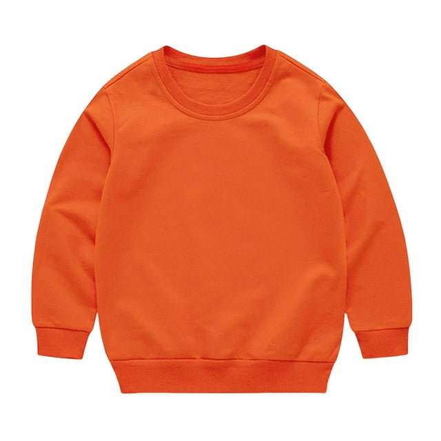Chandail en Molleton Unisexe en Coton Fin pour Enfants, T-Shirt Léger à Col Rond et Manches Longues pour Tout-Petits