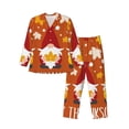 thumbnail image 1 of Fotbe Happy Thanksgiving Three Gnomes Pijama de Hombre con Estampado de Manga Larga, Conjunto de 2 Piezas, Ropa de Dormir Suave y Cómoda con Bolsillos-X-Large, 1 of 7