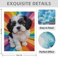 thumbnail image 3 of Diamond Art Kit for Adults, Puppy Rainbow Background Adorable Diamond Painting for Adults Beginners, DIY Diamond Art Painting Kits, 5D Diamond Painting Crafts for Home Decor 12x16 Frameless, 3 of 7