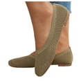 thumbnail image 6 of Mostsola Flats for Women Lightweight Dress Shoes Square Toe Knit Mesh Slip on Casual Walking Shoes, 6 of 8