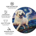 thumbnail image 3 of Lsque Vintage Starry Sky Puppy Pattern 4" Drink Coasters Set of 4, PVC Leather Absorbent Coasters, Table Coaster Set Decorative Coffee Cup Coasters Housewarming Gift -Round Shape, 3 of 6