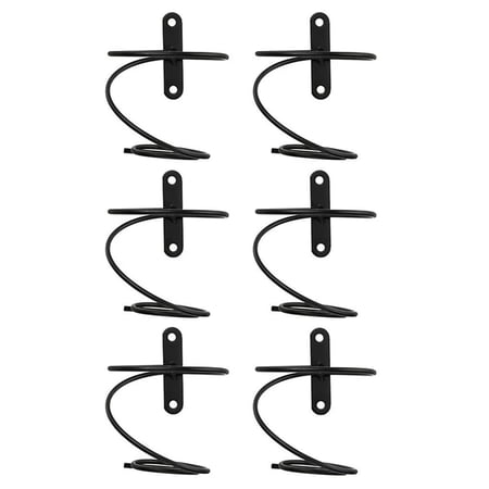 6pcs Simple Retro Single Bottle Wall-mounted Wine Rack Wine Bottle Display Rack Metal Hanging Wine Rack for Storing Various Wine Bottles