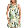 thumbnail image 1 of Vsdgher Robes d'Été Imprimées Style Hawaïen pour Femmes Robe de Plage Décontractée Col en U Sans Manches Ample avec Poche, 1 of 7