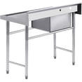 thumbnail image 2 of HELLONE Free Standing Utility Single Bowl Kitchen Sink with Workbench, Prep Commercial Sink Station for Restaurant, Laundry Room, Garage, Laundries, 42.4*26.4*18 IN, 2 of 7