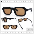 thumbnail image 2 of Vintage Vibe Narrow Rectangle Hipster Hustler Fashion Sunglasses Matte Black - Brown, 2 of 8