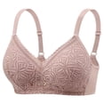 thumbnail image 5 of Push Up Bra, Audhol Women's Fashionable Casual Breathable Thin Underwear Small Breasts Gather Lace Bras with Side Breasts Seamless Bras for Women Hot Pink 36, 5 of 5