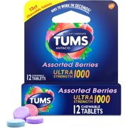 TUMS Ultra 1000 Assorted Berries 12 Tablets