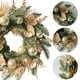 thumbnail image 5 of Adornos Navideños Bola Dorada Hoja Pe Aguja Anillo Flor Anillo Puerta Colgante, 5 of 6