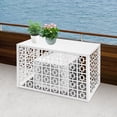 thumbnail image 5 of Decorative AC Fence, 39.37x27.55in Aluminum Screen, White Baking Paint, with Storage Top, for Pool Equipment & Generators, 5 of 15