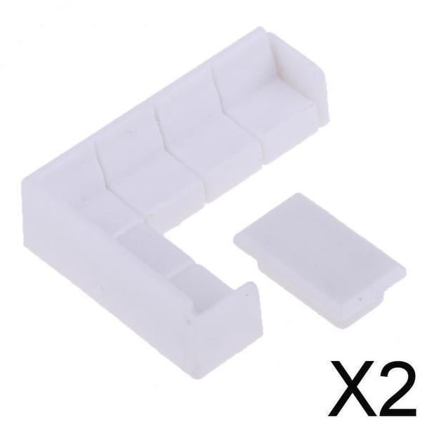 2x Escala 1:75 DIY para Muñecas Casa Sala de Estar Sofa Mesa de Té Decoraciones 2 piezas CUTICAT