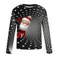 thumbnail image 5 of Aimik Men's Christmas Shirt Long Sleeve Crewneck Ugly 3D Xmas Tree Graphic Casual T Shirt Pullover Sports Tops Blouses-Black XXL, 5 of 5