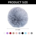 thumbnail image 2 of Tripumer 20 Pcs Faux Fur Pom Pom Balls Fluffy Balls Fur Rabbit Fluffy Pompoms with Elastic Loop for DIY Hats Keychains Scarves Gloves Bags Accessories, 2 of 6