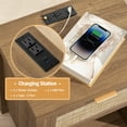 Sanspredet Nightstand with Charging Station,Night Stands with USB Ports
