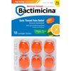Bactimicina Sore Throat Pain Relief Lozenges, Maximum Strength, Orange Flavor, Oral Analgesic with Benzocaine for Fast Relief, 18/ct