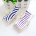 thumbnail image 4 of 1 Pce Modèle de Chaise de Plage Mini Ornement d'Extérieur à Rayures Fauteuil Inclinable Miniature Accessoire de Maisonnette pour Bricolage (Bleu), 4 of 5