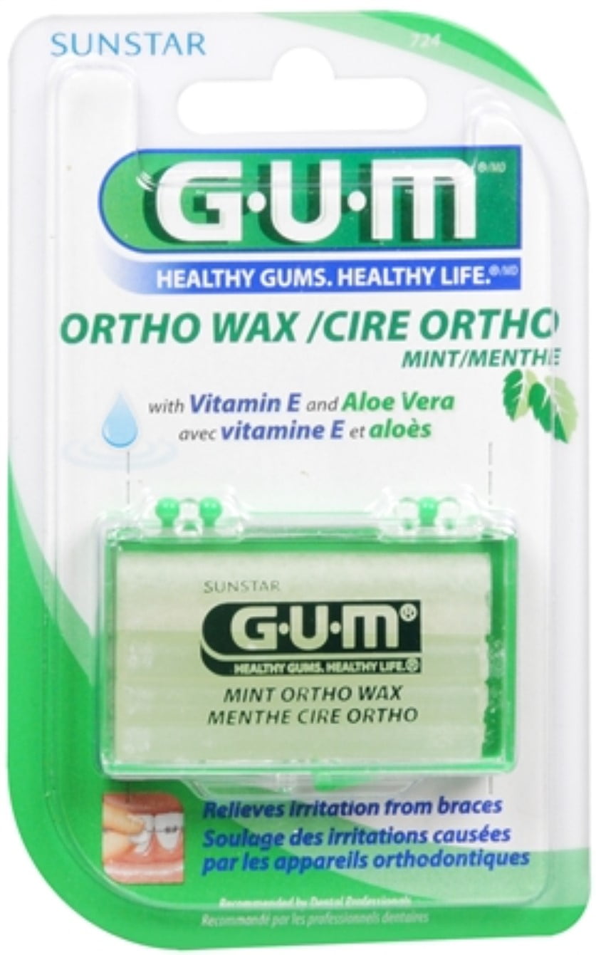 GUM Orthodontic Wax Mint [724] 1 Each (Pack of 6)