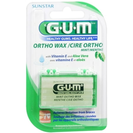 GUM Orthodontic Wax Mint [724] 1 Each (Pack of 6)