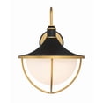 thumbnail image 4 of Crystorama Atlas 3 Light Matte Black and Textured Gold Outdoor Sconce - 16.5"W x 22"H x 18.25"D, 4 of 9