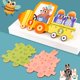 thumbnail image 3 of Rompecabezas De Piso De Números Para Niños, Rompecabezas De Tráfico De Trenes De Animales, Bloques De Clasificación Y Combinación, Juguetes Educativos Preescolares Serendint FN007367-01, 3 of 6