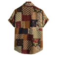 thumbnail image 7 of Outdoor Top for Men Fashion Button Down Printed Short Sleeve Lapel Beach Vacation Clothes for Men,Yellow,L, 7 of 7