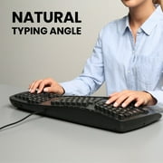 Perixx Periboard-312 - Black - Wired USB Backlit Ergonomic Computer Keyboard - US Layout