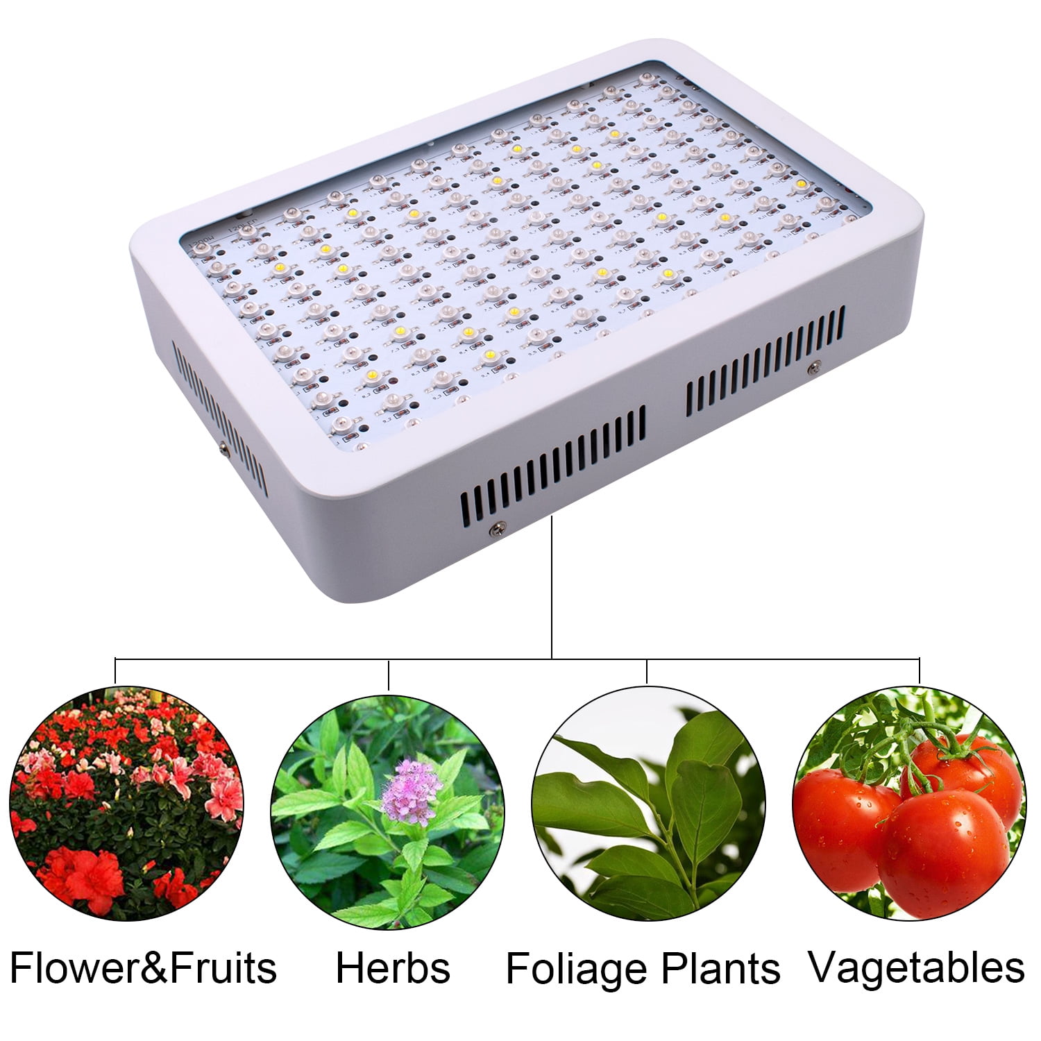 Dual-Chip 10W LEDs 60Pcs 600W DIPINGX Upgraded Full Spectrum Led Grow Light 600W Veg&Bloom Double Switch Led Growing Lamp for Greenhouse Indoor Plant Veg and Flower 