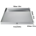 thumbnail image 6 of KFFKFF 32x30x2.5" Washer Pan, 18 GA Thick, 304 Stainless Steel, Durable Drip Tray with Drain Hole & Hose Adapter, 6 of 9