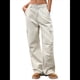 thumbnail image 2 of Pantalones Vaqueros Holgados para Mujer, Elásticos, Sueltos, de Cintura Alta y Pierna , Estilo Años 90, Y2K Caqui M, 2 of 8