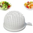 thumbnail image 1 of Salad Cutter Bowl, Veggie Choppers and Dicers, Salad Chopper Bowl and Cutter, Multi-Functional Fast Salad Cutter Bowl, Salad Cutter Bowl with Lid Fast Vegetable Cut Set (White), 1 of 1