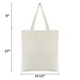 thumbnail image 2 of Muka Reusable Cotton Tote Canvas Bags, 14-1/2 x 17 Inches 12oz Shopping Bag - Natural, 2 of 8