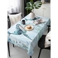 thumbnail image 6 of Coastal Whale Table Cloth, Nautical Ocean Shells Seaweed Coral Waterproof Tablecloth for Rectangle Tables, Reusable Washable Fabric Table Cover for Restaurant Kitchen Dining Tables 60"x120", 6 of 6