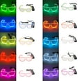 thumbnail image 4 of OY-ELYJ001 Stylish LED Glasses with PC Frame & AC Lens, 10 EL Cold Light Colors, 4 Modes (Constant/Slow Flash/Burst Flash/Off), Push Button Control, Comfortable Ergonomic Design, Perfect for, 4 of 6