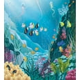 thumbnail image 3 of Fish Duvet Cover Set, Underwater Landscape with Tropical Fish and Algae Polyps Descriptive Nautical Image, Decorative 2 Piece Bedding Set with 1 Pillow Shams, Twin Size, Multicolor, by Ambesonne, 3 of 3