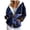 Blue, variant on Women Butterfly Graphic Hoodies Y2K Full Zip Up Long Sleeve Fall Sweatshirts Drawstring Jackets (Green, S)