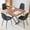 Table+Black Black Chairs, variant on Hi loPres Folding Dining Table Set for 4 with Lift Top, 5-Piece Space Saving Kitchen Table Set, Brown Suede Chairs & Adjustable Walnut Table for Small Space