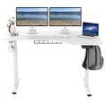 thumbnail image 2 of SHW 55-Inch L-Shaped Electric Height Adjustable Standing Desk with Right Facing Corner, White, 2 of 5