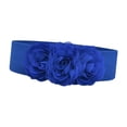 thumbnail image 4 of Cinturón de cintura elástico ancho para mujeres Band de cintura gruesa para accesorios de abrigo de suéter Azul real, 4 of 8